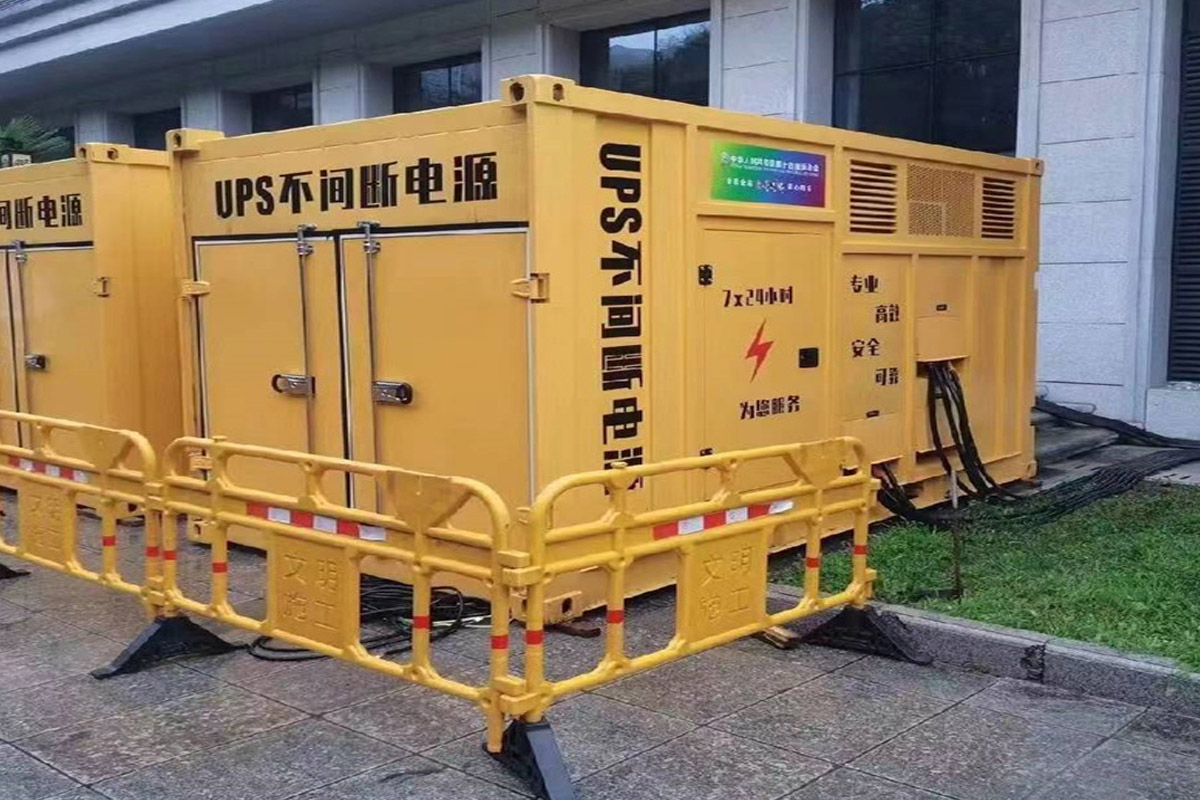 海州发电机租赁施工现场