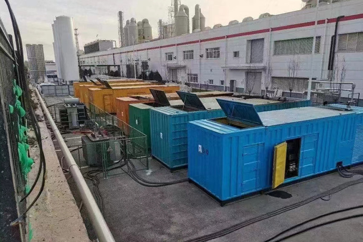海州发电机租赁施工现场